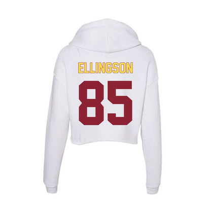 NSU - NCAA Football : Brock Ellingson - Women's Crop Fleece Hooded Sweatshirt-1