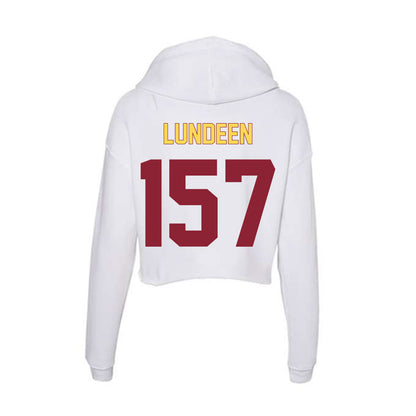 NSU - NCAA Wrestling : Griffin Lundeen - Women's Crop Fleece Hoodie-1