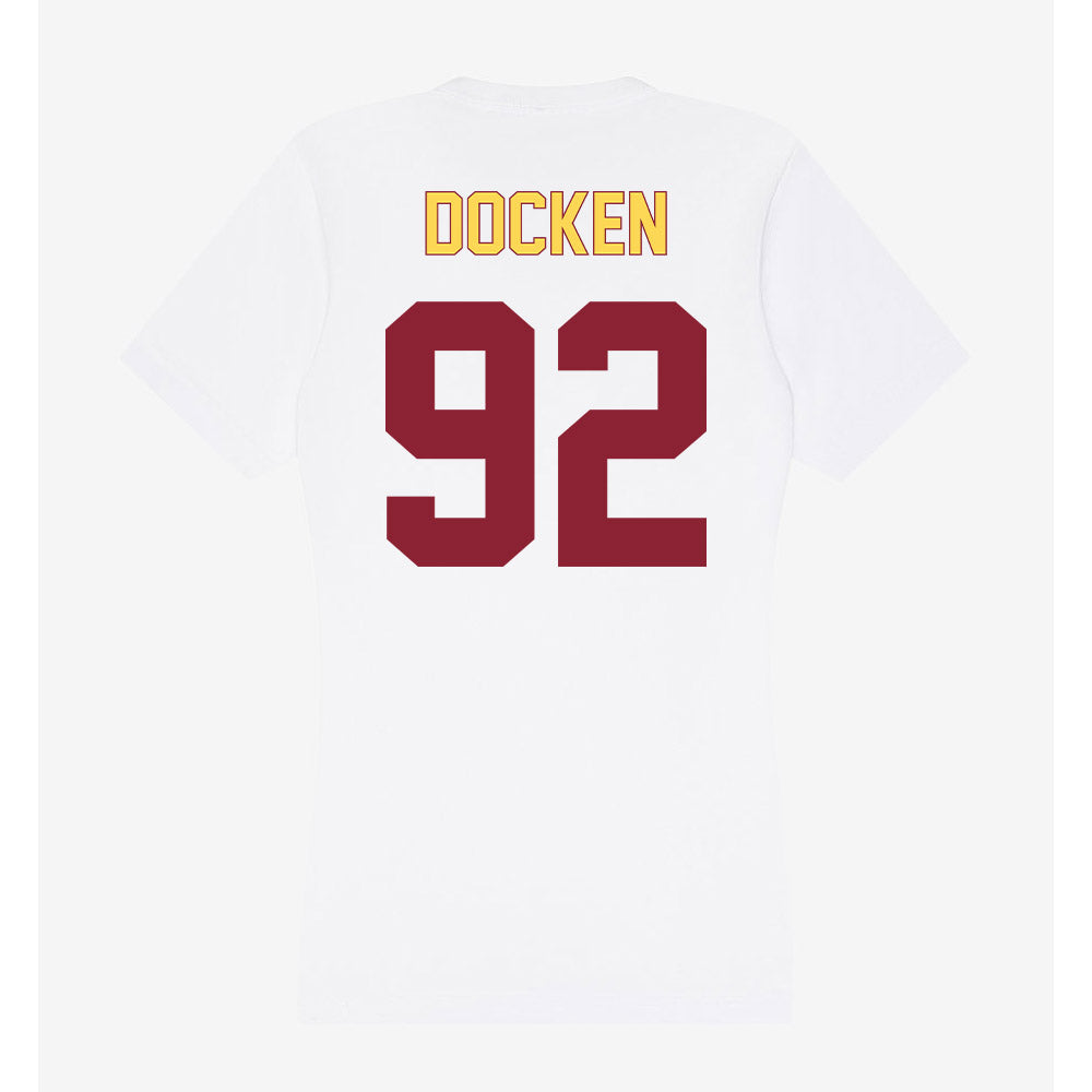 NSU - NCAA Football : Keaton Docken - Women's V-Neck T-Shirt-1