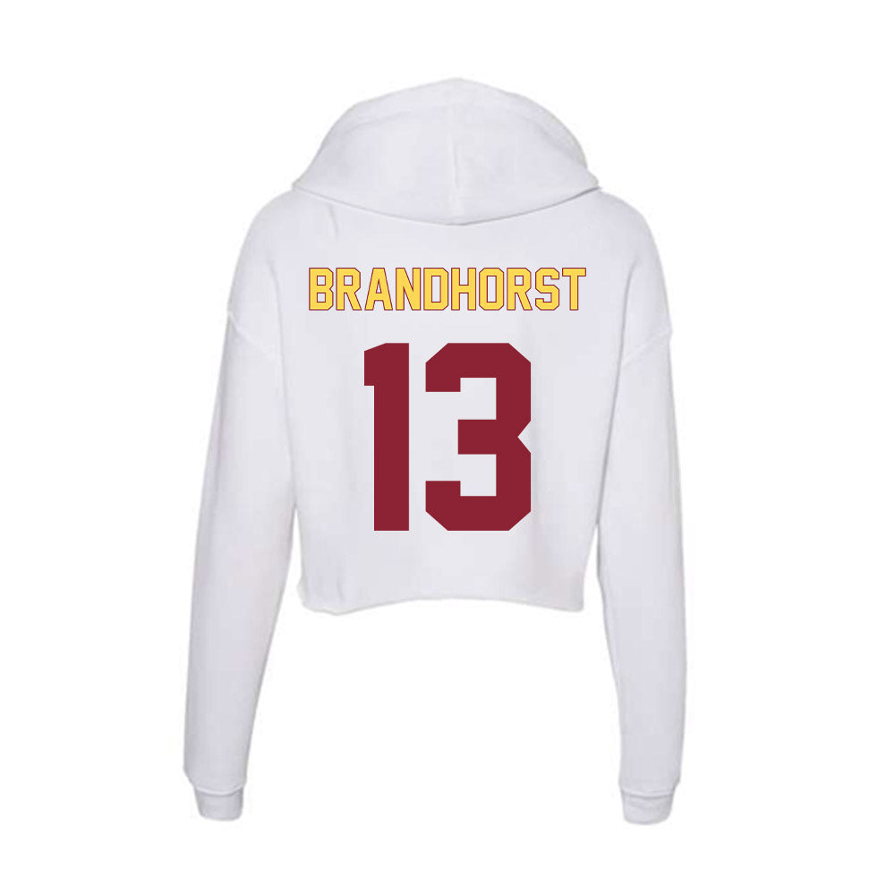 NSU - NCAA Football : Andrew Brandhorst - Women's Crop Fleece Hooded Sweatshirt-1