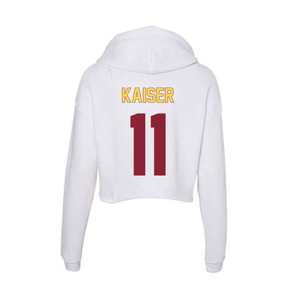 NSU - NCAA Football : Cade Kaiser - Women's Crop Fleece Hoodie-1