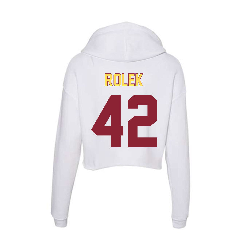 NSU - NCAA Softball : Grace Rolek - Women's Crop Fleece Hoodie-1