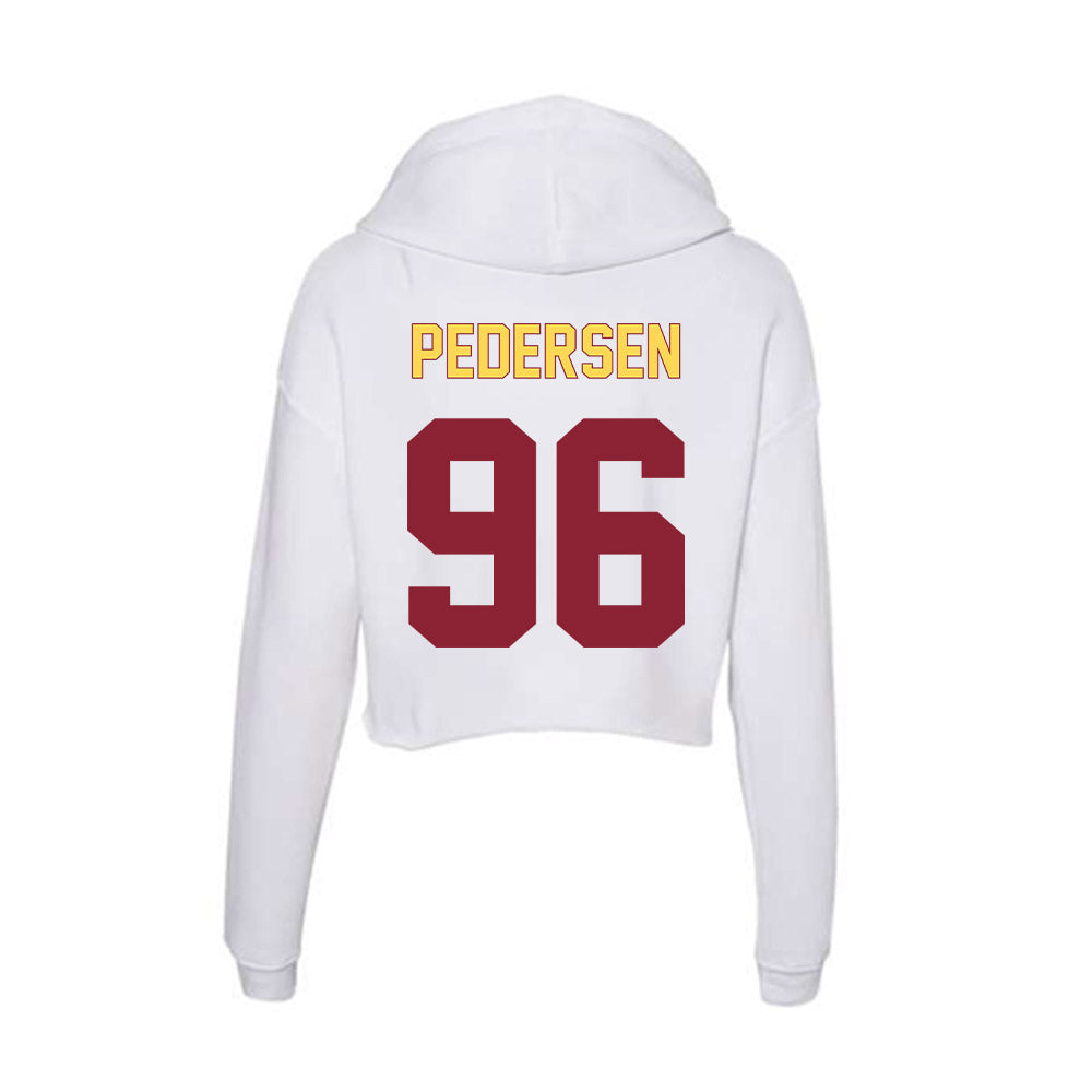 NSU - NCAA Football : Brock Pedersen - Women's Crop Fleece Hoodie-1