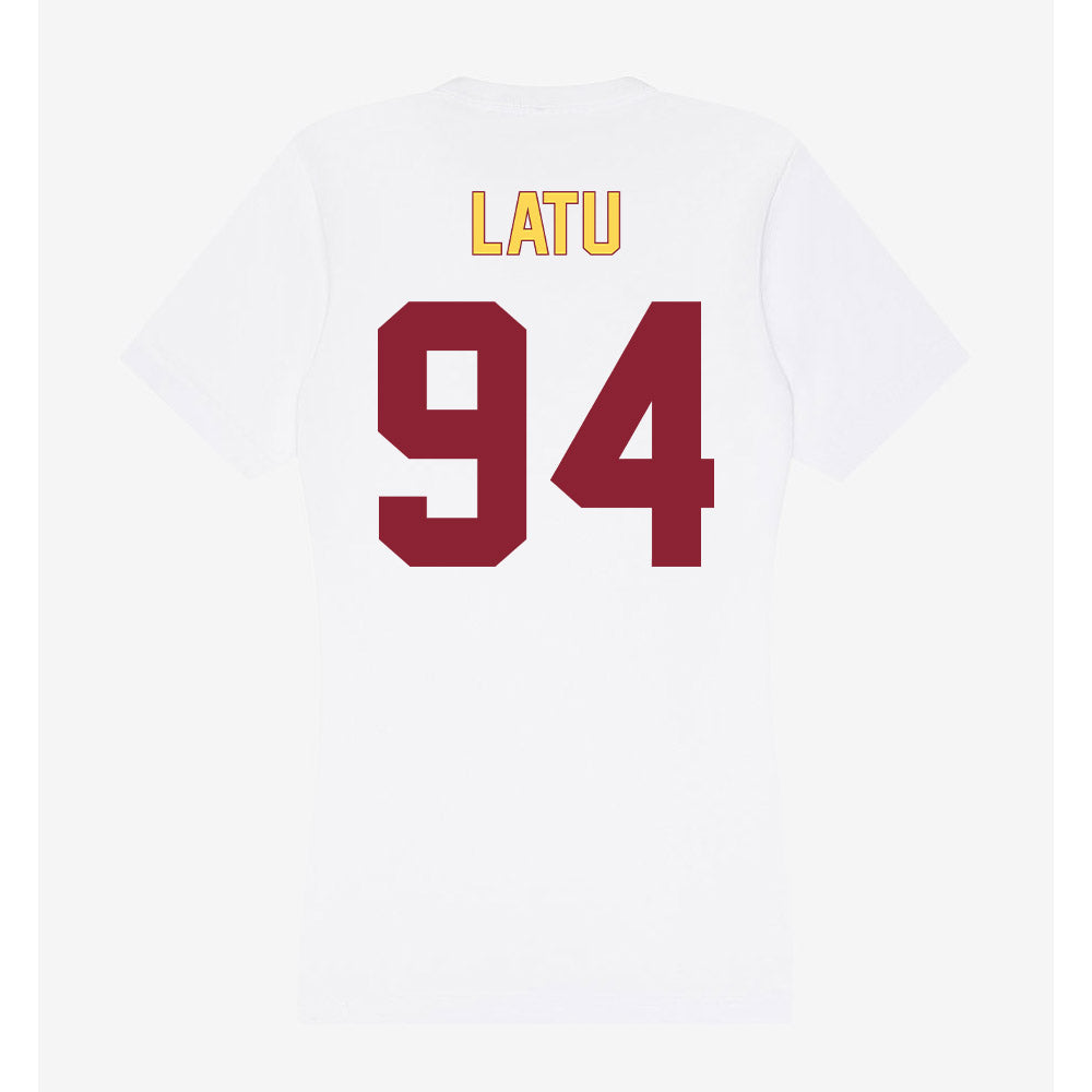 NSU - NCAA Football : Tau Latu - Women's V-Neck T-Shirt-1