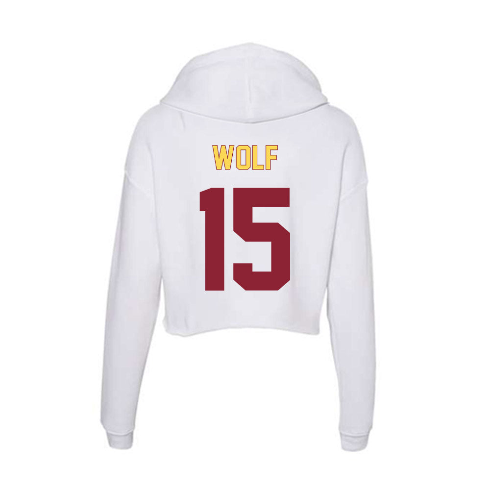 NSU - NCAA Softball : Brooke Wolf - Women's Crop Fleece Hoodie-1