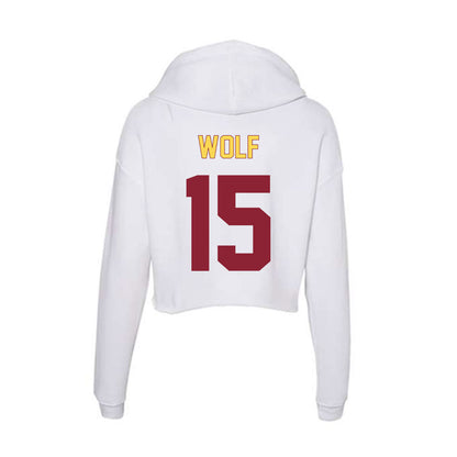 NSU - NCAA Softball : Brooke Wolf - Women's Crop Fleece Hoodie-1
