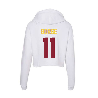 NSU - NCAA Football : Karson Borge - Women's Crop Fleece Hoodie-1