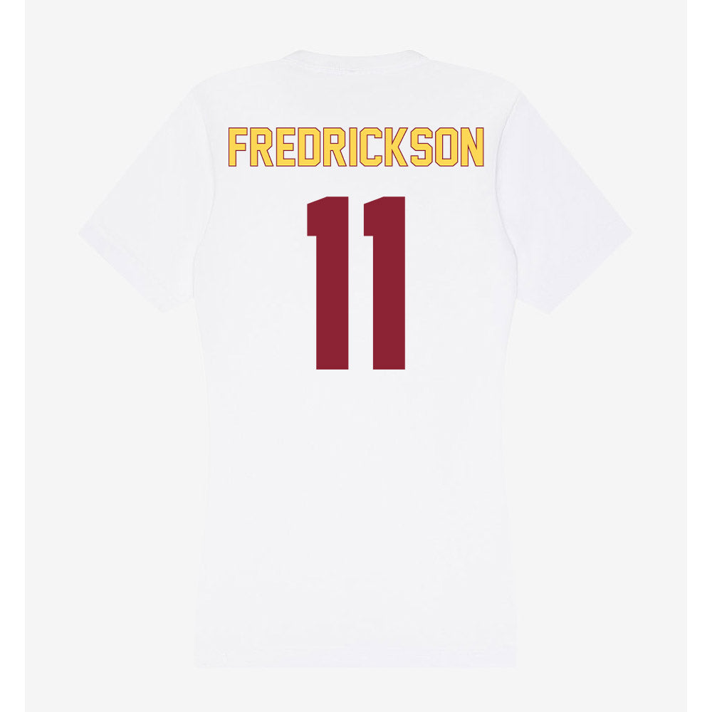 NSU - NCAA Women's Volleyball : Logan Fredrickson - Women's V-Neck T-Shirt-1