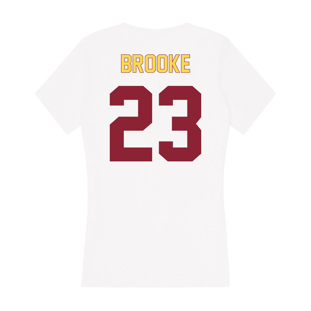 NSU - NCAA Men's Basketball : Devon Brooke - Women's V-Neck T-Shirt-1