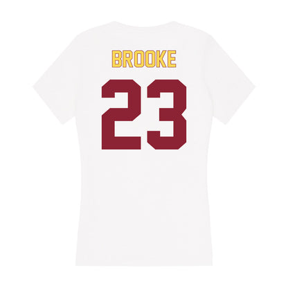 NSU - NCAA Men's Basketball : Devon Brooke - Women's V-Neck T-Shirt-1