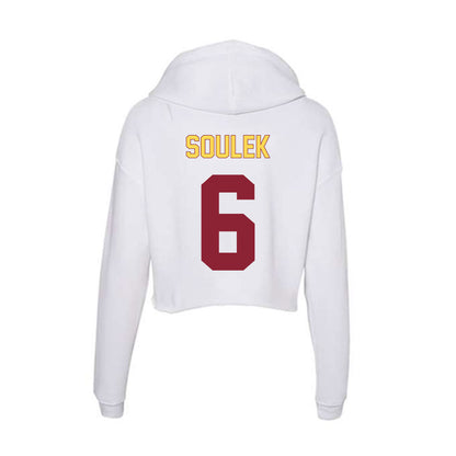 NSU - NCAA Baseball : Dylan Soulek - Women's Crop Fleece Hoodie-1