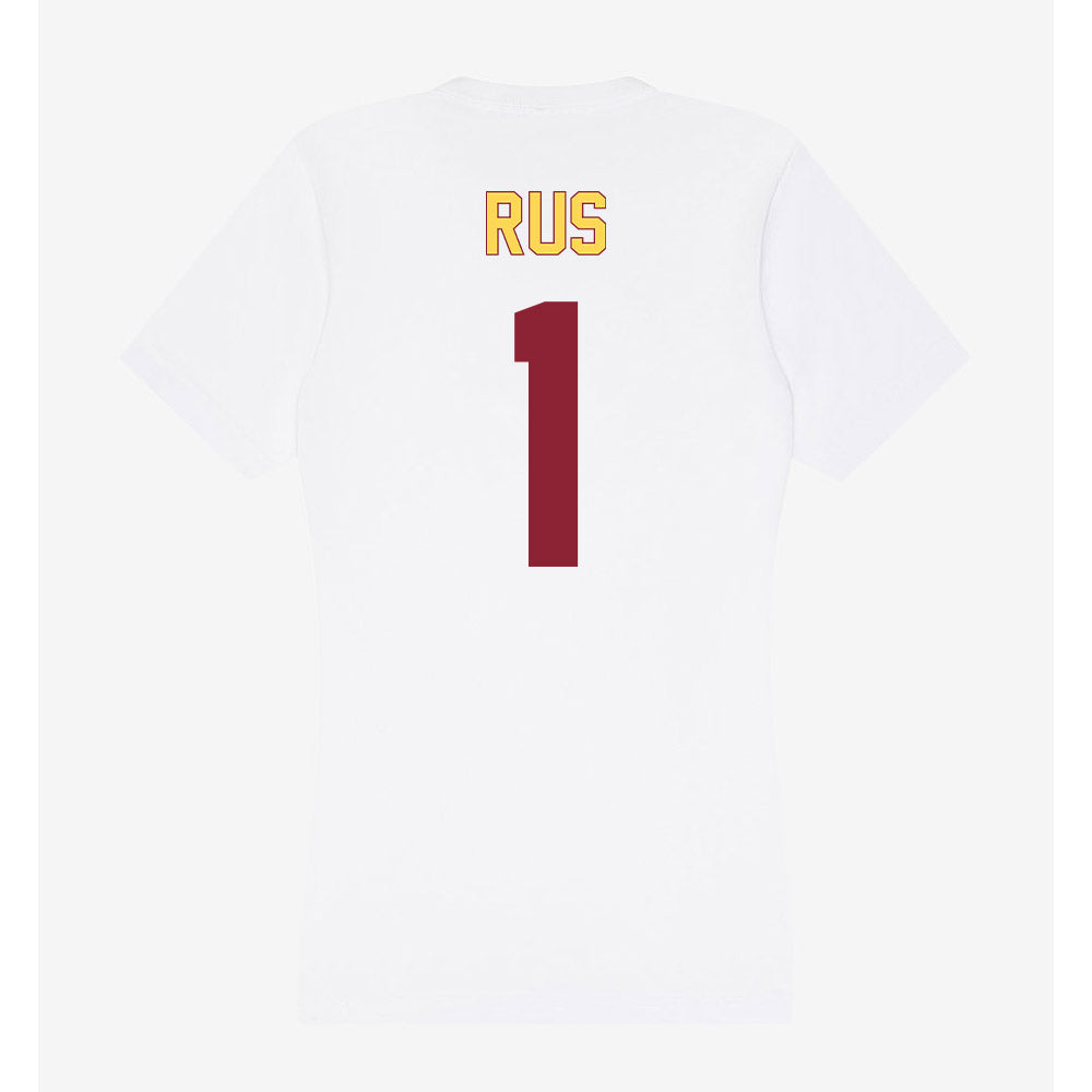 NSU - NCAA Women's Basketball : Reagan Rus - Women's V-Neck T-Shirt-1