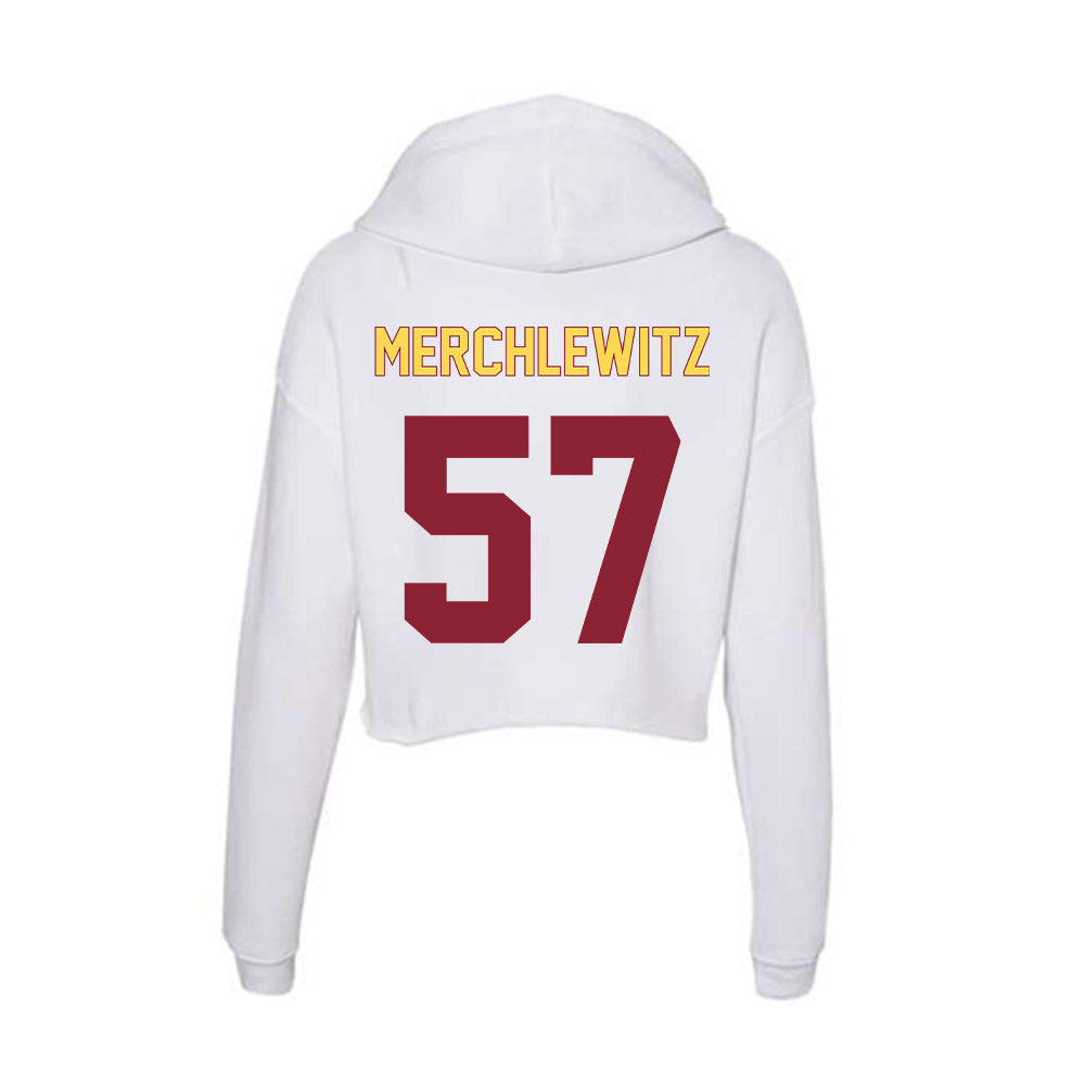 NSU - NCAA Football : Jake Merchlewitz - Women's Crop Fleece Hoodie-1