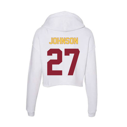 NSU - NCAA Football : Kale Johnson - Women's Crop Fleece Hoodie-1
