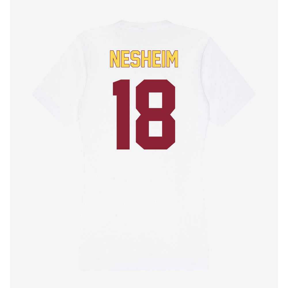 NSU - NCAA Women's Volleyball : Linnea Nesheim - Women's V-Neck T-Shirt-1