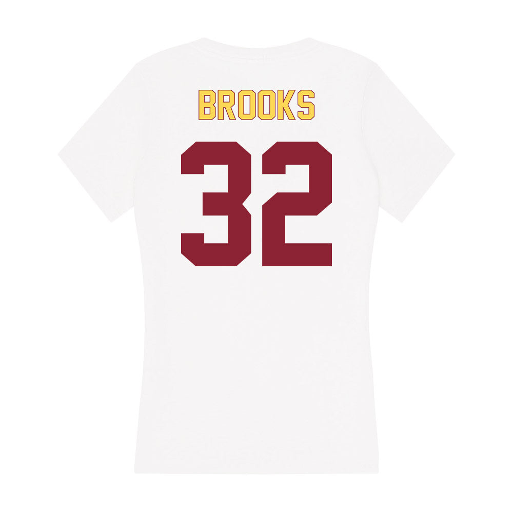NSU - NCAA Women's Soccer : Greta Brooks - Women's V-Neck T-Shirt-1