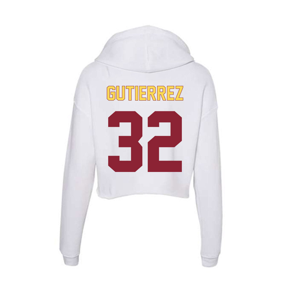 NSU - NCAA Football : Gabe Gutierrez - Women's Crop Fleece Hoodie-1