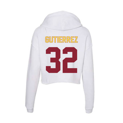 NSU - NCAA Football : Gabe Gutierrez - Women's Crop Fleece Hoodie-1