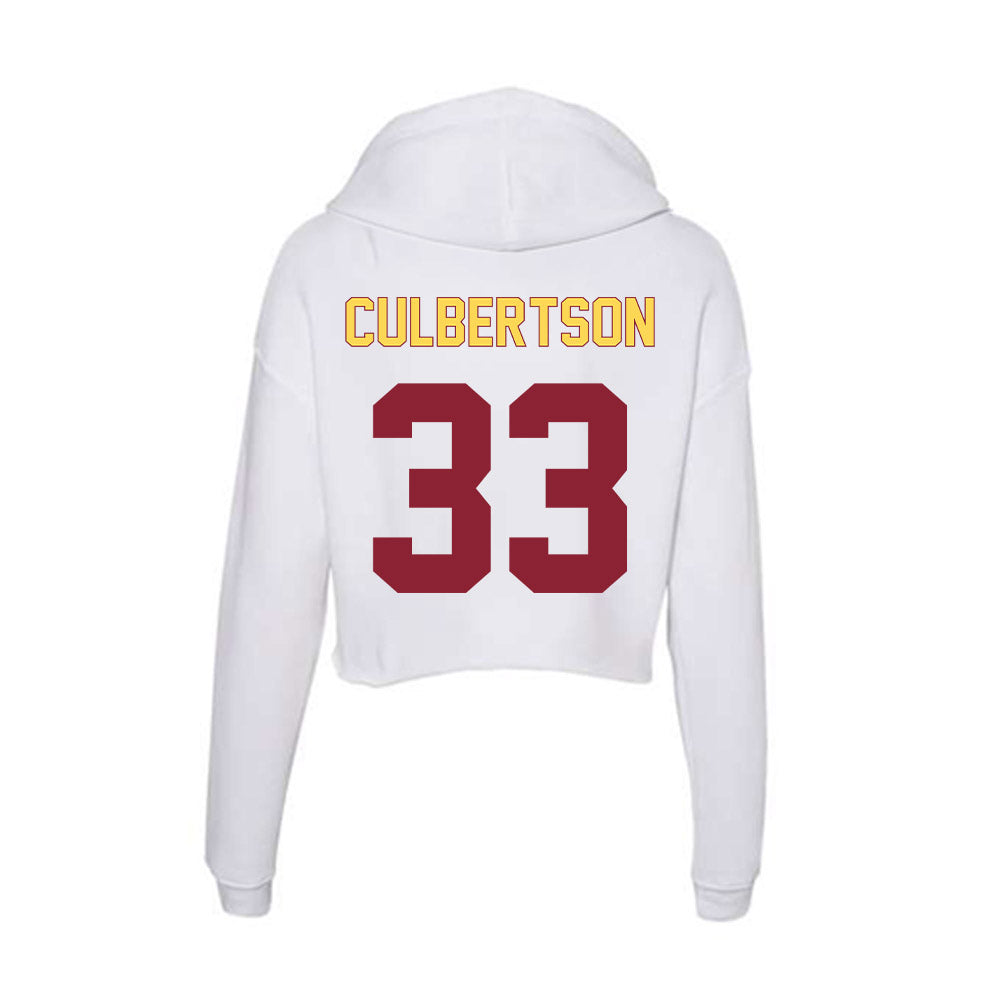  - NCAA Baseball : Kolby Culbertson - Women's Crop Fleece Hoodie-1