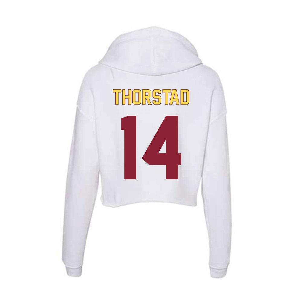 NSU - NCAA Women's Soccer : Addyson Thorstad - Women's Crop Fleece Hoodie-1