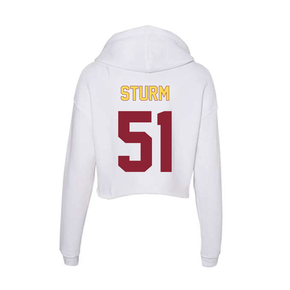 NSU - NCAA Football : Chase Sturm - Women's Crop Fleece Hoodie-1