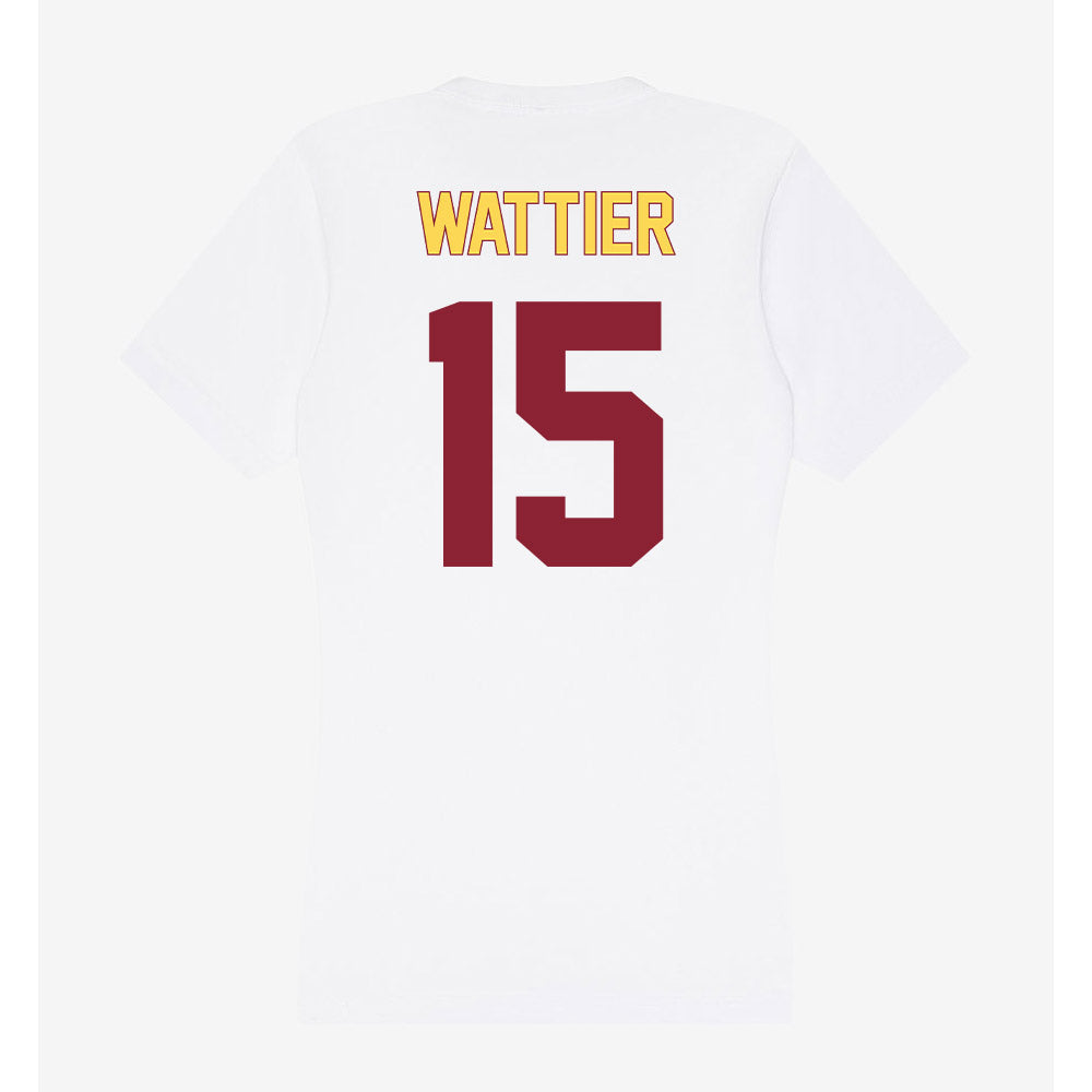 NSU - NCAA Women's Volleyball : Sidonia Wattier - Women's V-Neck T-Shirt-1