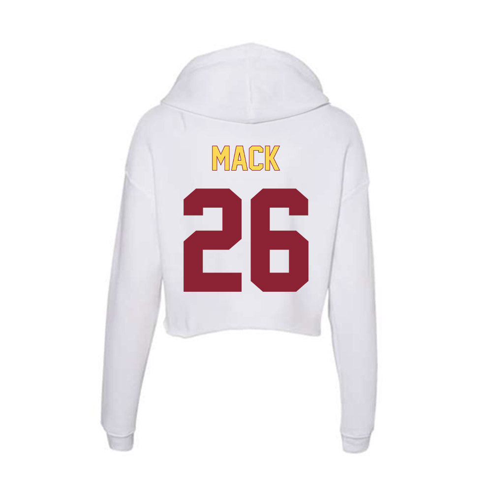 NSU - NCAA Football : Malachi Mack - Women's Crop Fleece Hooded Sweatshirt-1