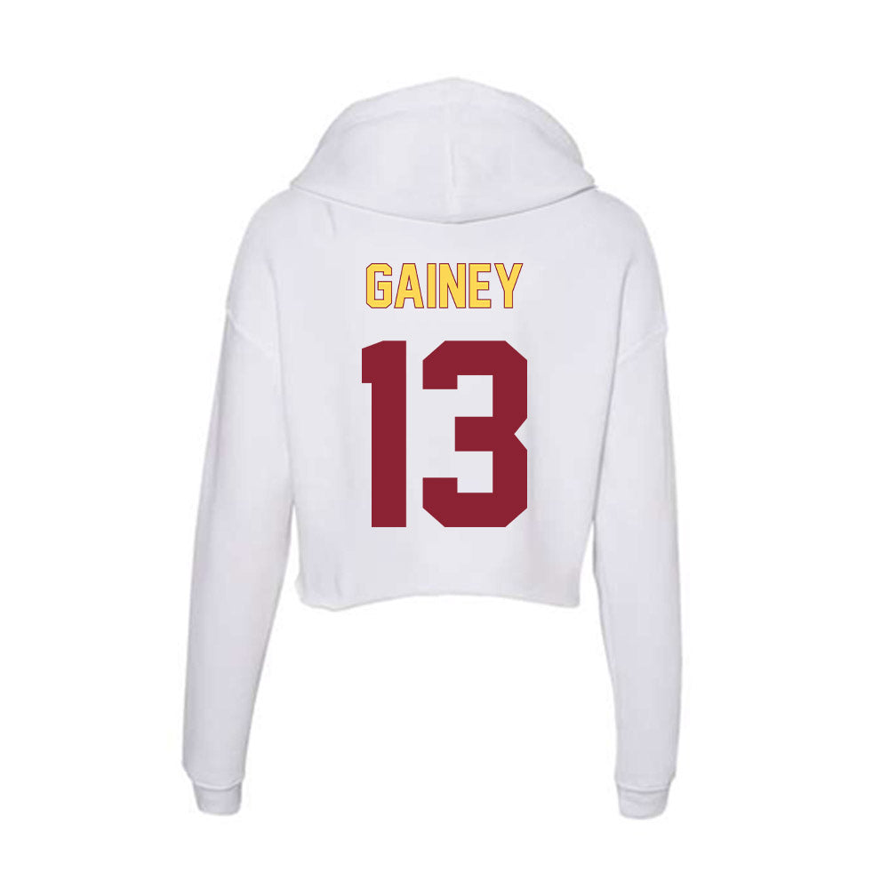 NSU - NCAA Football : Cj Gainey - Women's Crop Fleece Hoodie-1