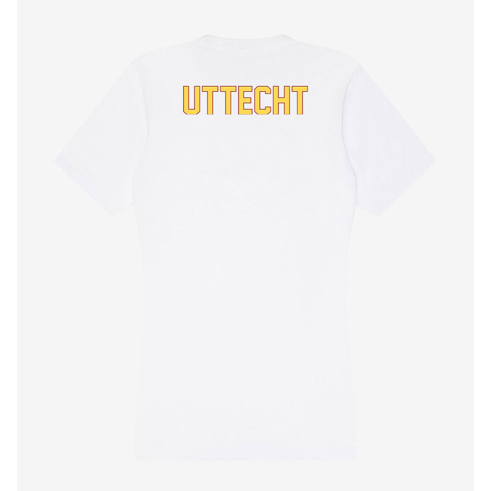 NSU - NCAA Women's Track & Field : Kendal Uttecht - Women's V-Neck T-Shirt-1