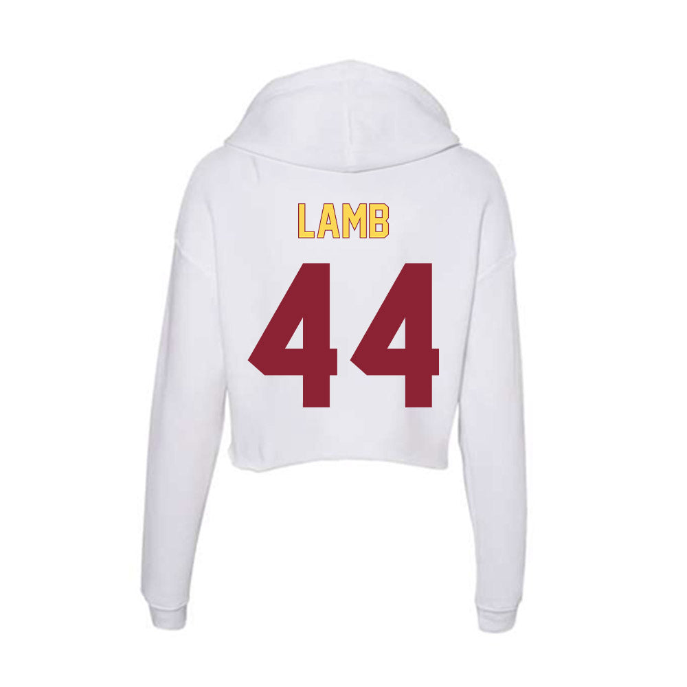 NSU - NCAA Baseball : Casey Lamb - Women's Crop Fleece Hoodie-1