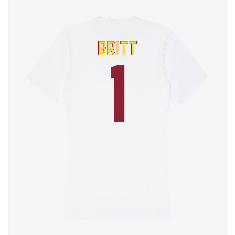 NSU - NCAA Football : Daniel Britt - Women's V-Neck T-Shirt-1
