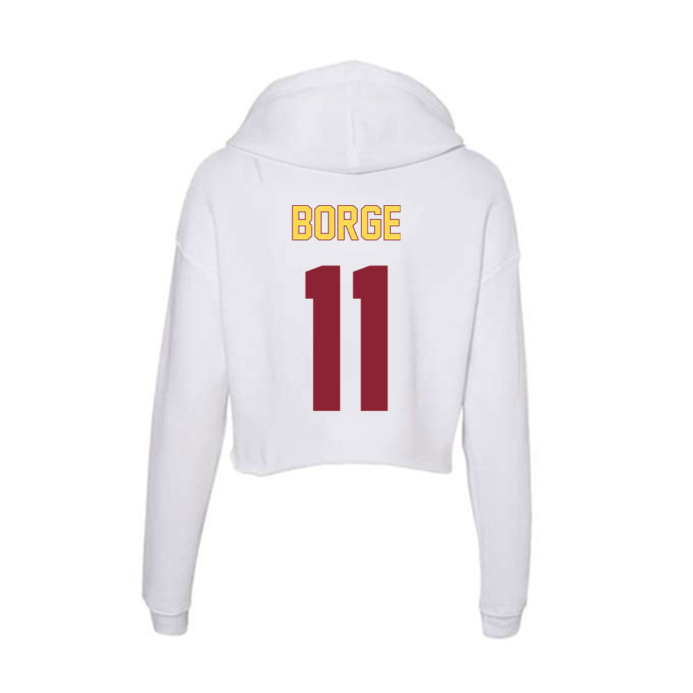 NSU - NCAA Football : Karson Borge - Women's Crop Fleece Hoodie-1