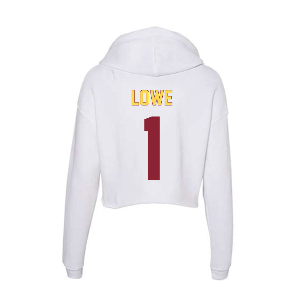 NSU - NCAA Softball : Alysa Lowe - Women's Crop Fleece Hoodie-1