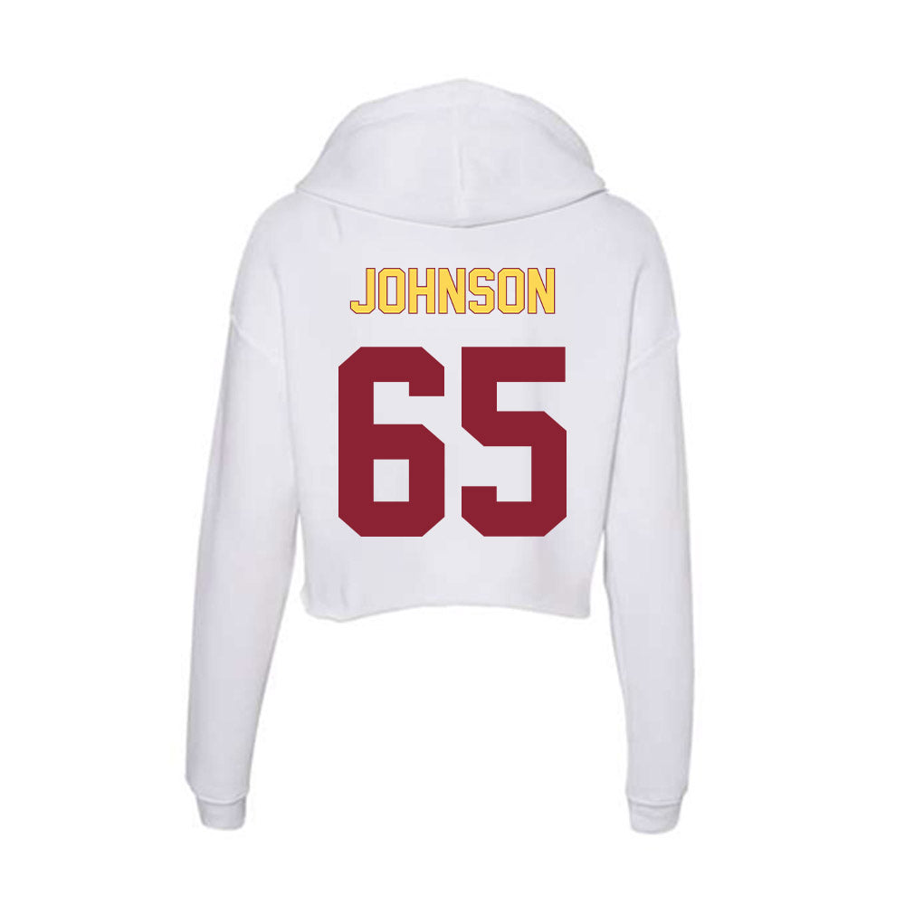 NSU - NCAA Football : Paden Johnson - Women's Crop Fleece Hooded Sweatshirt-1