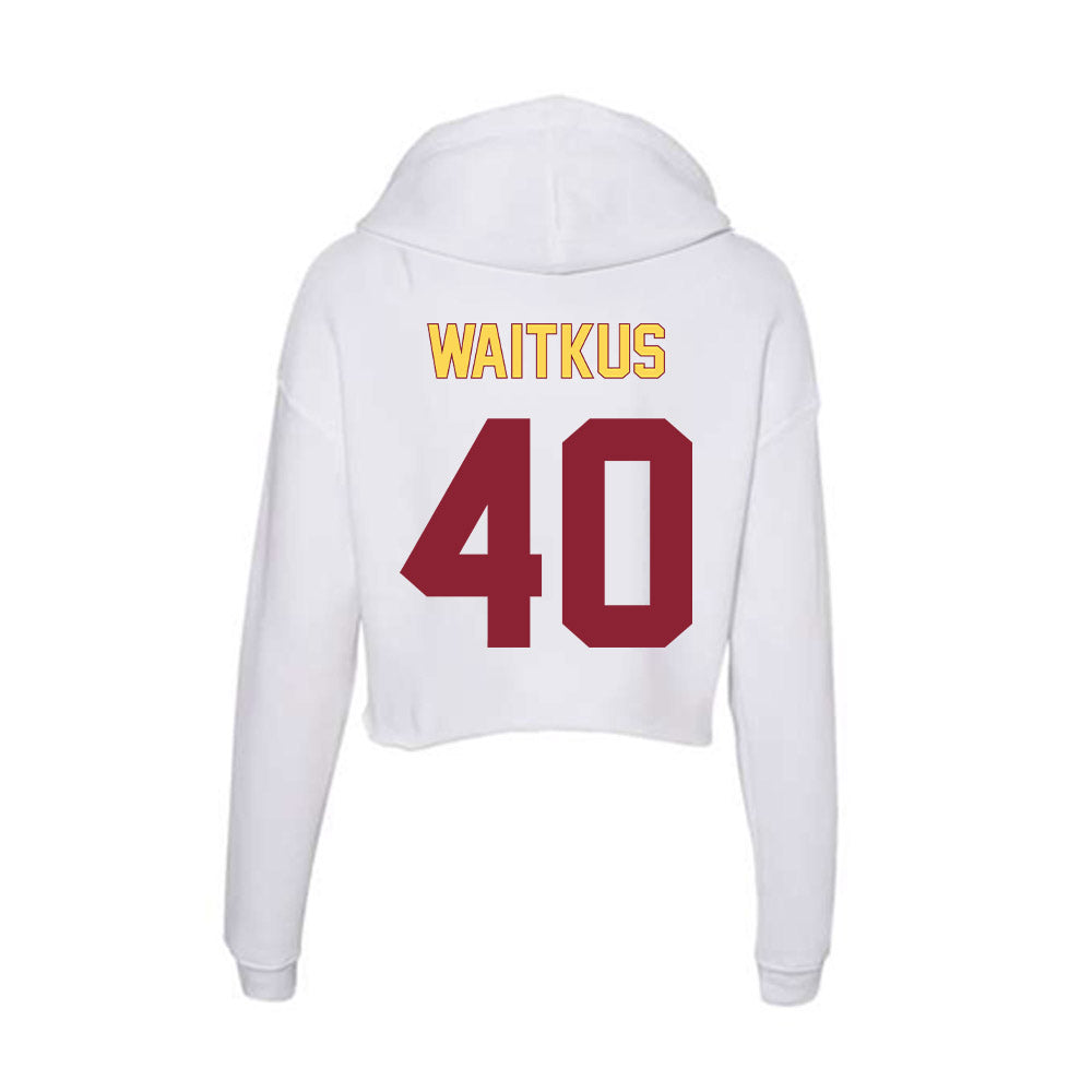 NSU - NCAA Football : Jackson Waitkus - Women's Crop Fleece Hoodie-1
