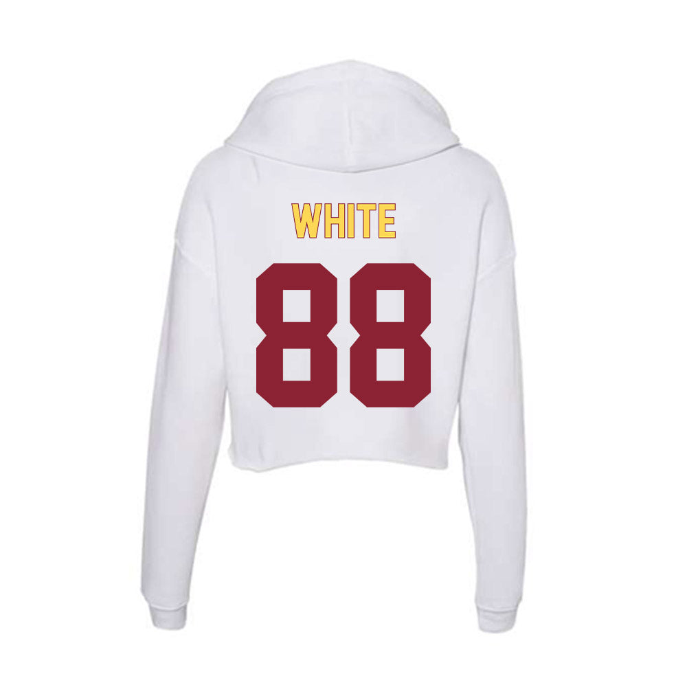 NSU - NCAA Football : Cooper White - Women's Crop Fleece Hoodie-1