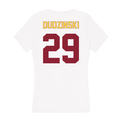 NSU - NCAA Women's Soccer : Taylor Dudzinski - Women's V-Neck T-Shirt-1
