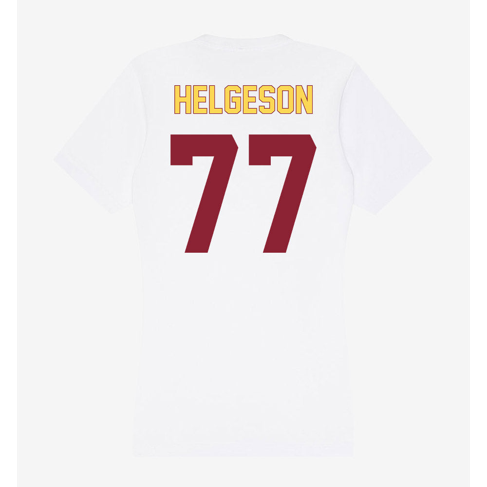 NSU - NCAA Football : Riley Helgeson - Women's V-Neck T-Shirt-1