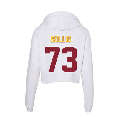 NSU - NCAA Football : Marek Bollig - Women's Crop Fleece Hooded Sweatshirt-1