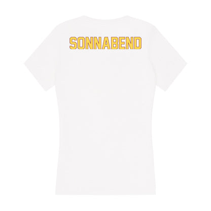 NSU - NCAA Women's Swimming & Diving : Hilary Sonnabend - Women's V-Neck T-Shirt-1