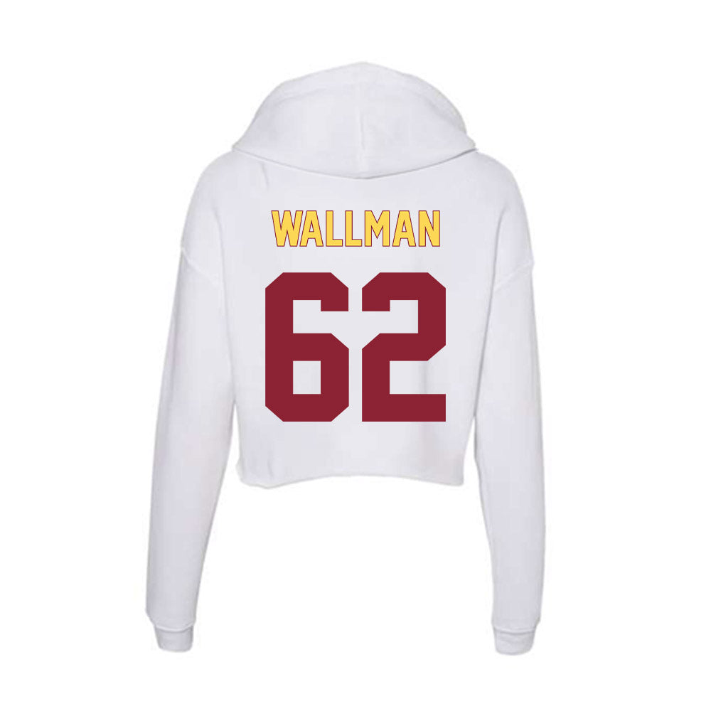 NSU - NCAA Football : Conner Wallman - Women's Crop Fleece Hoodie-1