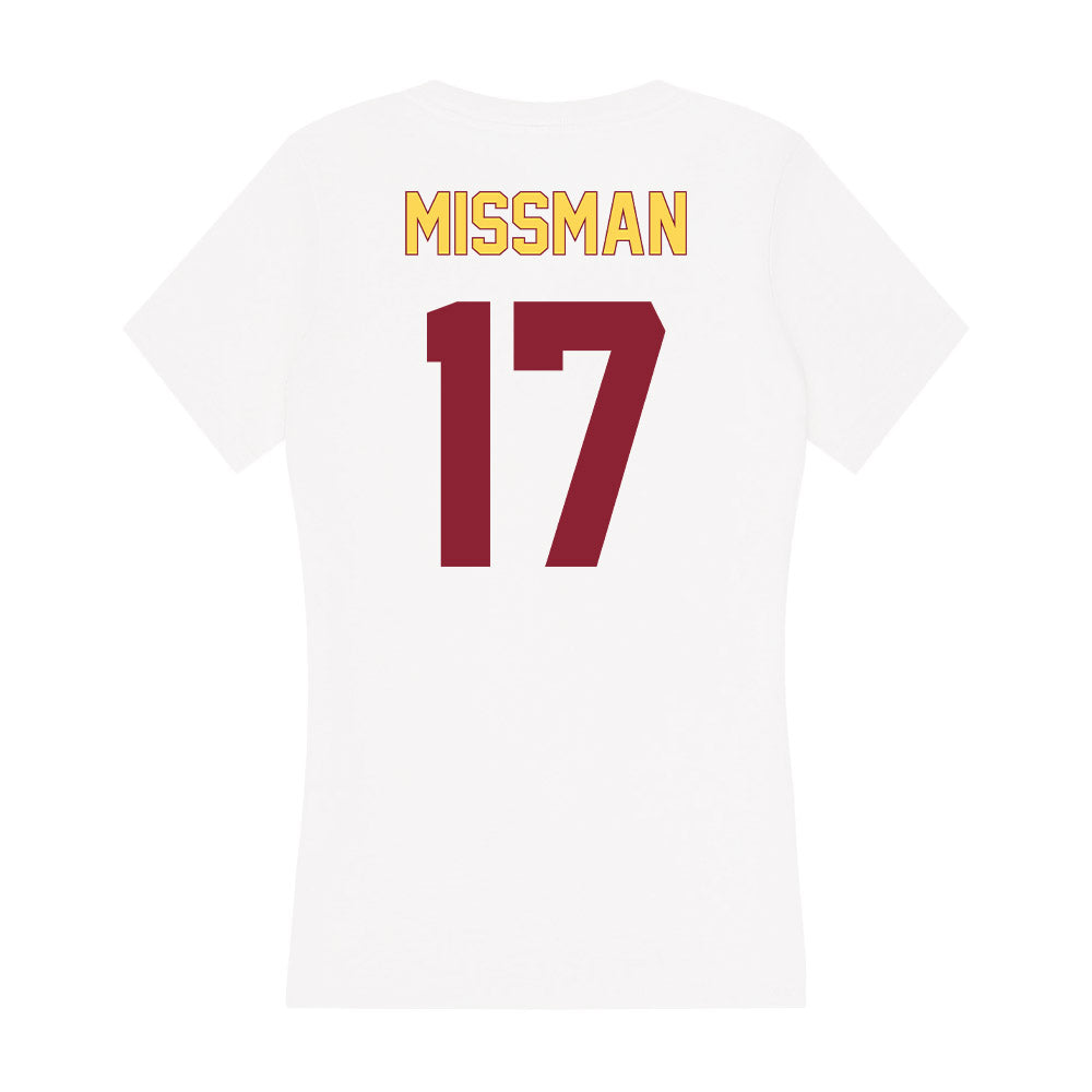 NSU - NCAA Women's Soccer : Abby Missman - Women's V-Neck T-Shirt-1
