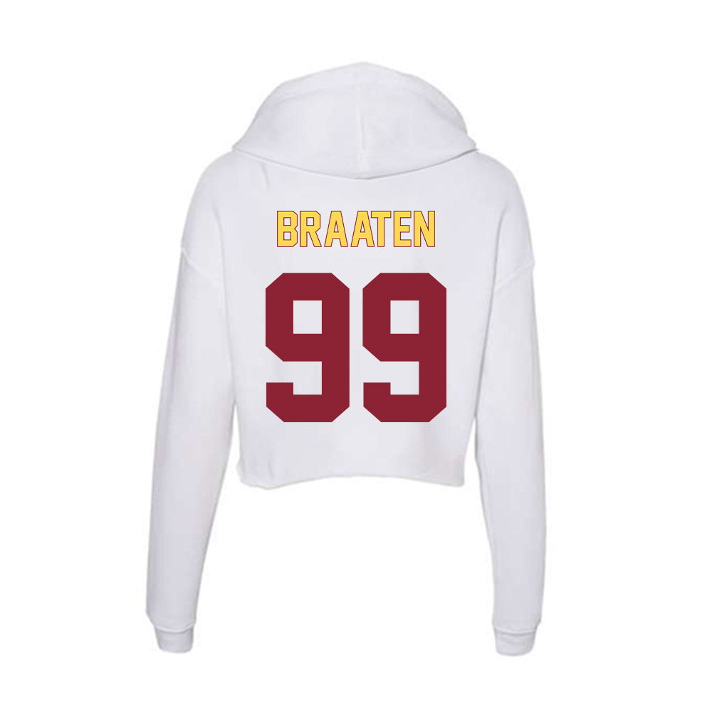 NSU - NCAA Softball : Emily Braaten - Women's Crop Fleece Hoodie-1