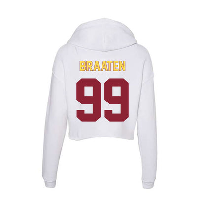 NSU - NCAA Softball : Emily Braaten - Women's Crop Fleece Hoodie-1