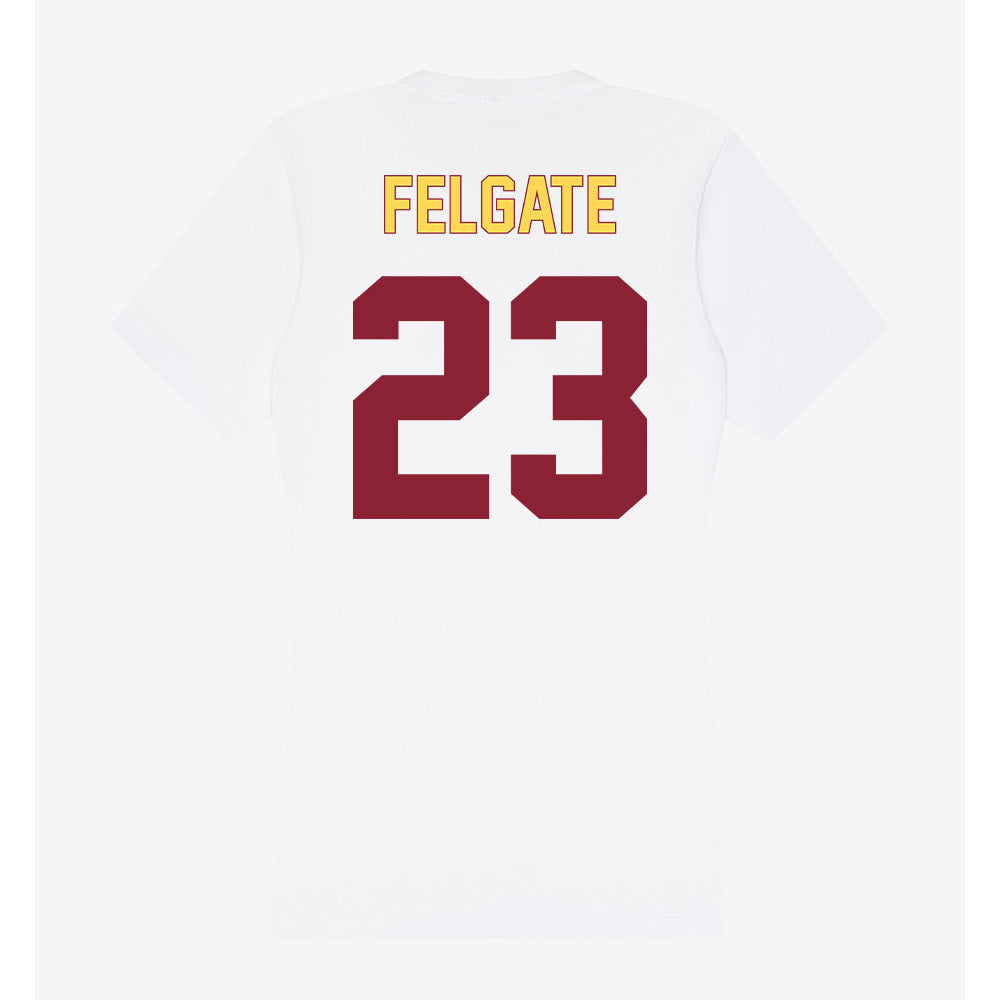 NSU - NCAA Women's Soccer : Molly Felgate - Women's V-Neck T-Shirt-1
