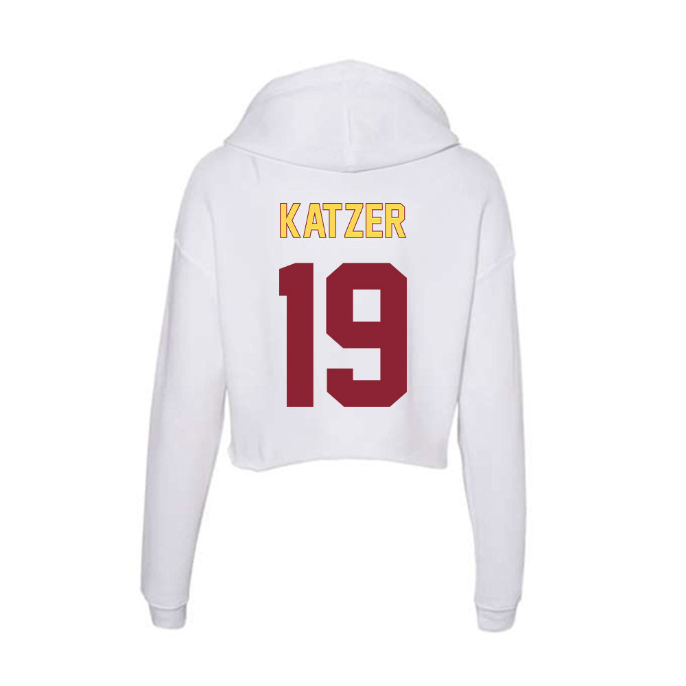 NSU - NCAA Football : Boston Katzer - Women's Crop Fleece Hoodie-1
