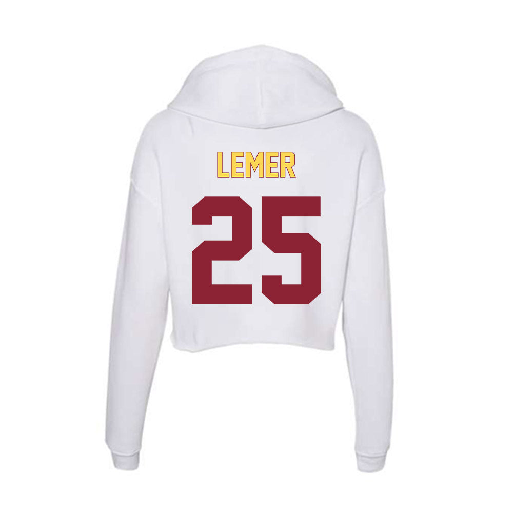 NSU - NCAA Men's Basketball : Parker Lemer - Women's Crop Fleece Hoodie-1