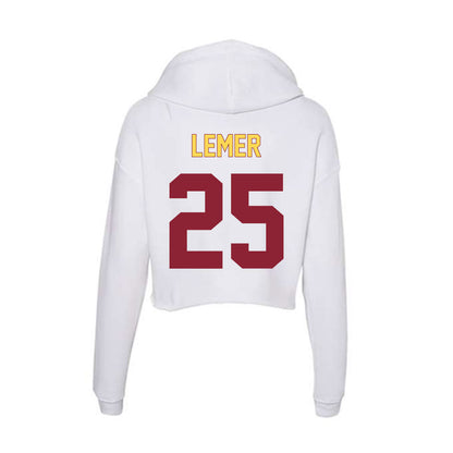 NSU - NCAA Men's Basketball : Parker Lemer - Women's Crop Fleece Hoodie-1
