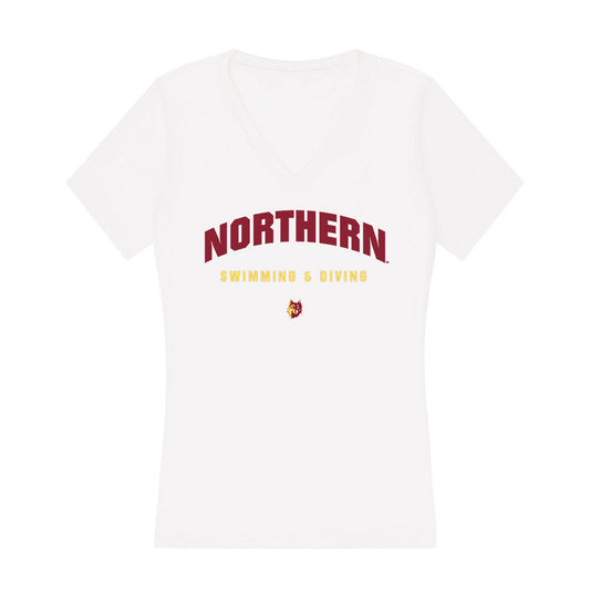 NSU - NCAA Women's Swimming & Diving : Emma Machado - Women's V-Neck T-Shirt-0