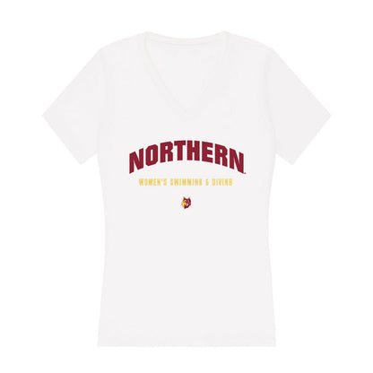 NSU - NCAA Women's Swimming & Diving : Hilary Sonnabend - Women's V-Neck T-Shirt-0